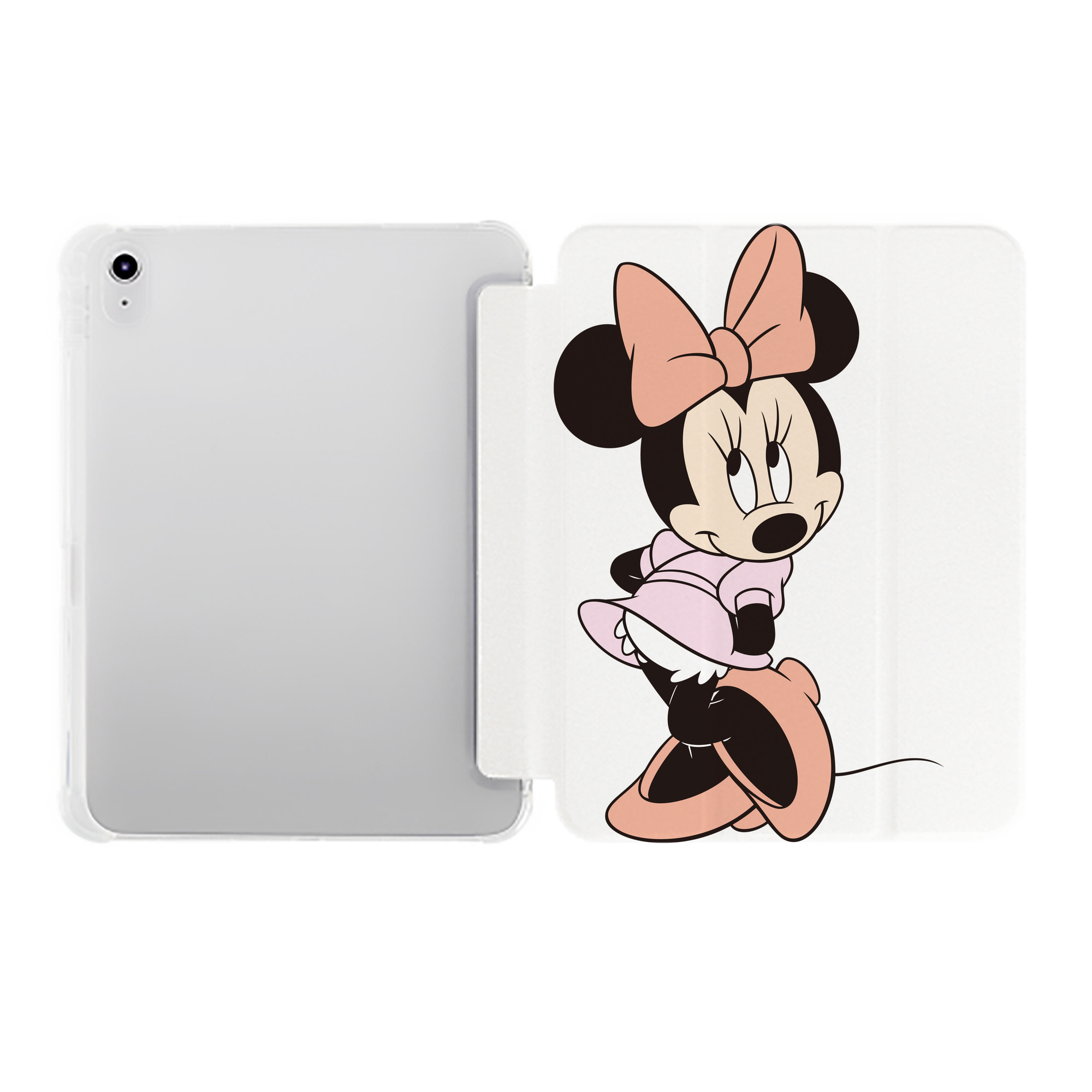 （画像用） ミッキーマウス Mickey Mouse IPad ケース ペン収納付き 三つ折りスタンド PUレザー×シリコン 対応機種9.5/10.5/10.9インチ